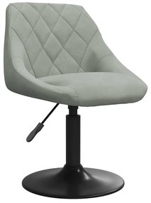 335316 vidaXL Бар табуретка, светлосива, кадифе