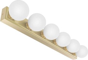 Open Design OR85686 - Стенно осветително тяло MERINO, 6 x G9 (8 W), 230 V, 61 см, IP44, месинг