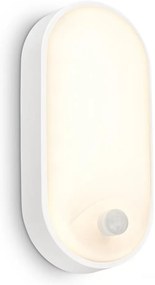 Brilo - LED външна стенна лампа със сензор за движение RUCH LED/12W/230V IP65 бяла