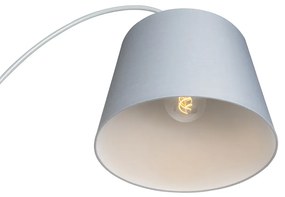 Интелигентна арка лампа стомана с сиво, включително wifi A60 - Bend