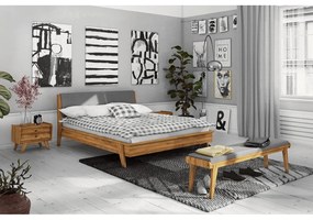 Дъбова пейка със светлосива седалка Retro - The Beds