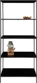 Черна метална библиотека 80x170x36 cm Vita – House Nordic