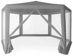 Градинска беседка с мрежа против комари 2 x 2 м Бял