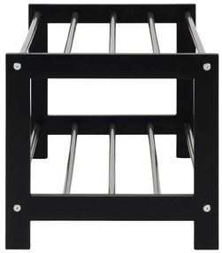 Черна етажерка за обувки от тополова дървесина Padova - House Nordic