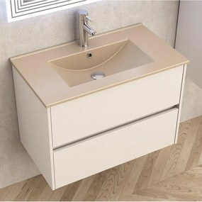 Конзолен PVC шкаф ICP 7955 + МИВКА ICC 8066BG БЕЖОВ MAT, Inter Ceramic, 79x45x55см