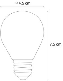 Комплект от 5 E27 димируеми LED Filament крушки G45 прозрачни 4W 470 lm 2700K