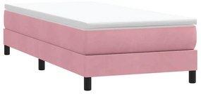 3315818 vidaXL Box Spring легло без матрак розово 100x210 cm кадифе