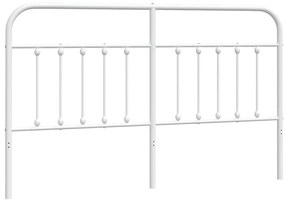 352663 vidaXL Метална табла за глава, бяла, 180 см