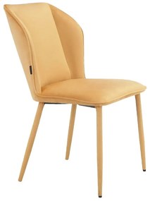 Жълти кадифени трапезни столове в комплект от 2 бр. Wilma – Støraa