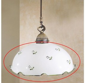 Универсално резервно стъкло NONNA E27, Ø 20 см, бяло/зелено