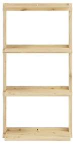 Стенна библиотека от масивен бор в естествен цвят 66x127 cm Groove – Karup Design