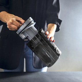 Вертикална прахосмукачка Rowenta X-Force Flex 15.60 RH99F1, 520W, 230AW, 0.9 л, 32.4V, Автономия 80 мин, Автоматична мощност, LED четка, Дисплей, Flex, Черен/бронз