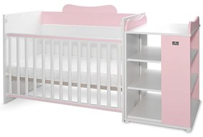 LORELLI Classic Трансформиращо се легло 82/190 см. MULTI БЯЛО/ORCHID PINK