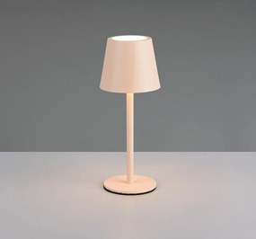 Кремава LED настолна лампа с метален абажур (височина 21 cm) Diaz – Reality
