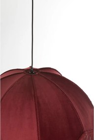 Висящо осветително тяло с текстилен абажур в цвят бордо ø 50 cm Malacia – Light &amp; Living