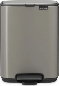 Кош за боклук Brabantia Bo Pedal 1010126, 4 л, Леко затваряне, Противоплъзгаща основа, Сив