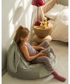 Кадифен детски пуф в цвят мента Bunny – Wigiwama