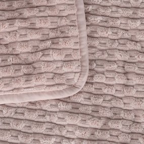 Розово капитонирано покривало за легло 180x260 cm – Ixia