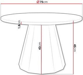 Кафе маса Elipse-Кашмир
