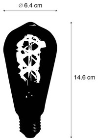 Комплект от 5 E27 LED крушки със спираловидна нишка ST64 5W 400 lm 2200K