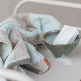 Хавлиена кърпа от органичен памук от тери в цвят мента 70x133 cm Diagonal – Mette Ditmer Denmark