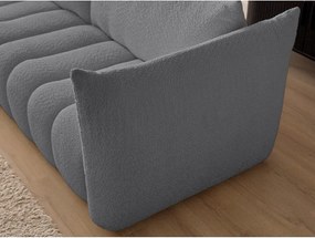 Сив ъглов диван от прежда с примки от букле (ляв ъгъл) Azra – Bobochic Paris