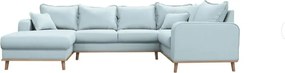 Светлосин ъглов диван (ляв ъгъл) Beata - Ropez