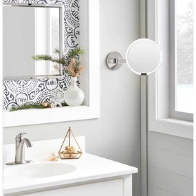 Стенно/козметично огледало със светлина/увеличително (5x) ø 20 cm Sensor – simplehuman