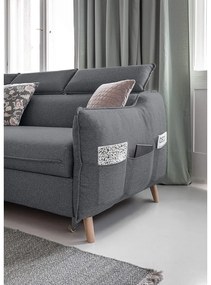 Тъмно сив ъглов разтегателен диван ляв ъгъл, Sweet Harmony - Miuform