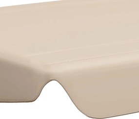 Резервен покрив за градинска люлка, бежов, 150/130x70/105 cм