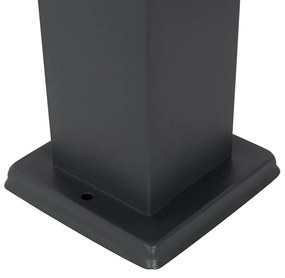 Външна лампа тъмно сива 45 см с гнездо IP44 - Malios