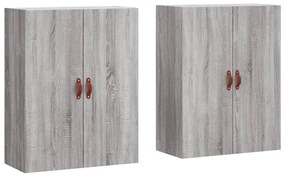 3195601 vidaXL Стенни шкафове, 2 бр, сив сонома, 69,5x34x90 см
