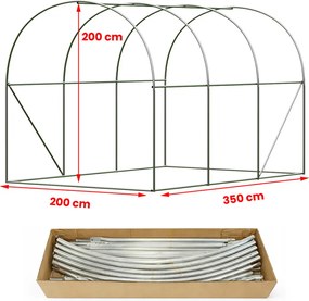 Заместваща конструкция за трисегментна кутия от фолио с размери 2 m x 3,5 m