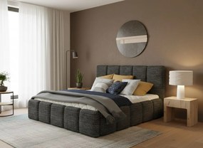 Легло Edvi-140 x 200-Gkri-Kafe-Χωρίς μηχανισμό ανύψωσης