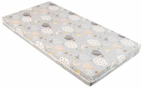 KIKKA BOO Матрак FANTASIA PLUS 70/140/8 см CLOUDS GREY