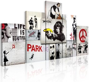 Платнен печат - улични престъпления: Banksy Art 100x50