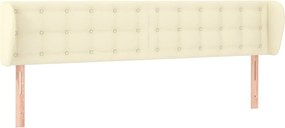 3117254 vidaXL Горна табла с уши, кремава, 203x23x78/88 см, изкуствена кожа