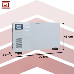 Енергоспестяващ електрически конвектор KAMINER ZIFLO 2300W с WiFi управление и турбовентилатор
