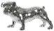 Декоративна фигурка DKD Home Decor английски език Сребрист Булдог Смола Модерен (45,5 x 21,5 x 25 cm)