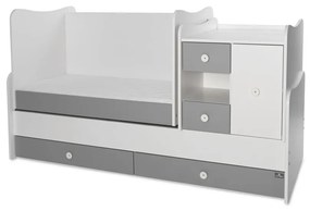 LORELLI Classic Трансформиращо се легло-люлка 190/72 см. MINI MAX БЯЛО/STONE GREY
