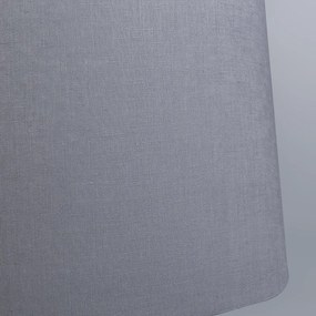 Ленен абажур тъмно сив кръгъл наклонен 45/40/25