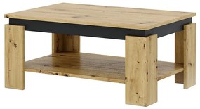 Холна маса LUNO дъб artisan/черен