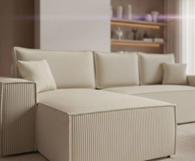 Ъглов диван Malaga mini I-Ekrou-Left