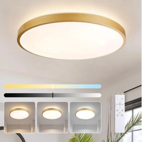 Brilagi - димируемо осветително тяло GLASS POOL DOUBLE LED/80W/230V 60 см златисто + дистанционно управление