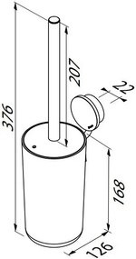 Четка за тоалетна Opal Geesa стенен монтаж-Xrwmio