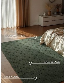 Тъмнозелен ръчно изработен вълнен килим 160x230 cm Scala – Villeroy&amp;Boch