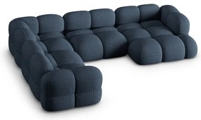 Тъмносин ъглов диван (ляв ъгъл/U форма) Loretto – Cosmopolitan Design