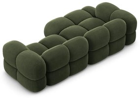 Зелен кадифен ъглов диван (ляв ъгъл) Loretto – Cosmopolitan Design