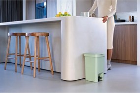 Кош за боклук с педал Brabantia StepUp 1008481, 16 л, Екологични материали, Голям отвор, Светлозелен