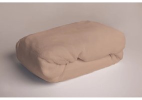 Кафяв разтеглив чаршаф от микроплюш 90x200 cm - Jerry Fabrics